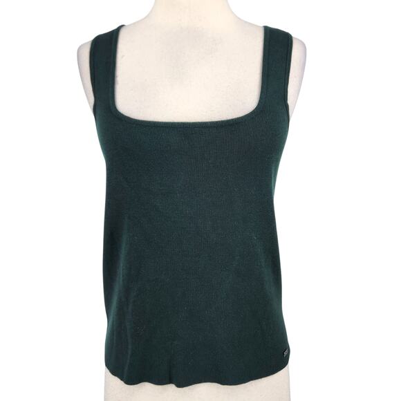Calvin Klein Sleeveless Knit Top – Square Neckline & Deep-Cut Back - Size Medium - Picture 1 of 7
